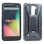 Wholesale LG Stylus 2 K520, LG G Stylo 2 LS775 Armor Holster Combo Belt Clip Case (Black)